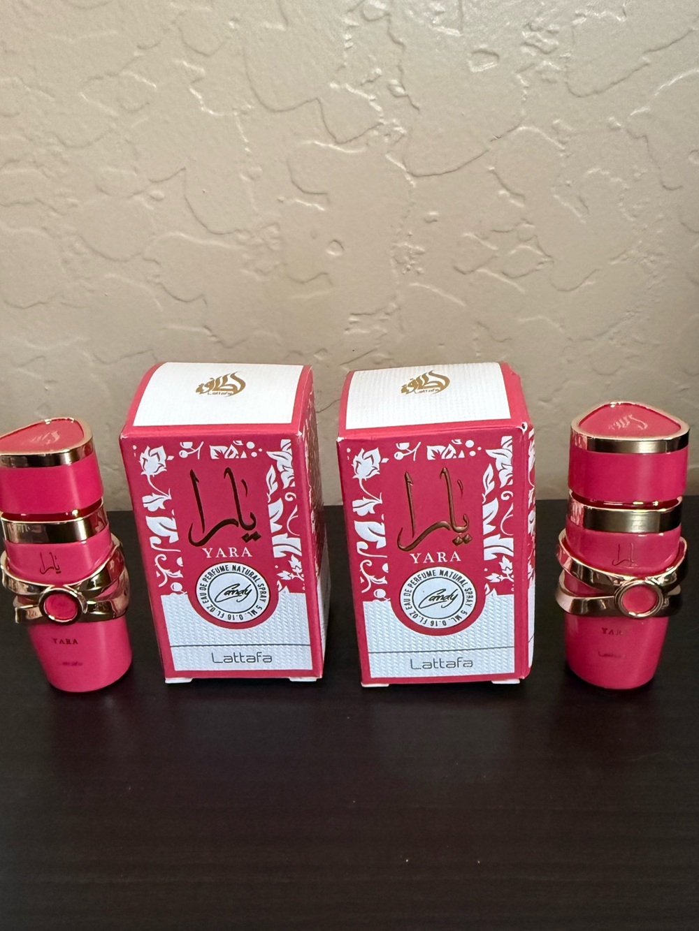 Lattafa Yara Candy  Pink Mini dabber Perfume Bottles (Set of 2)